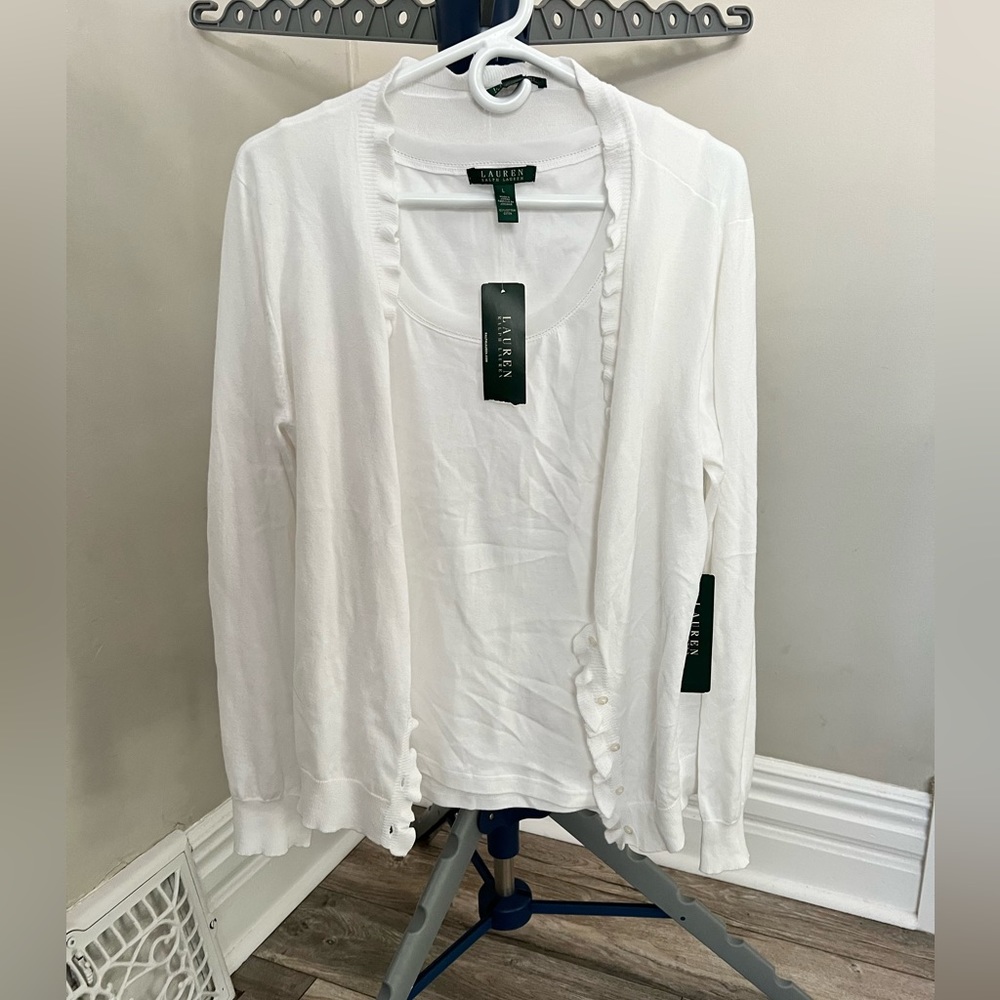 Ralph Lauren 2pc sweater and tank top.